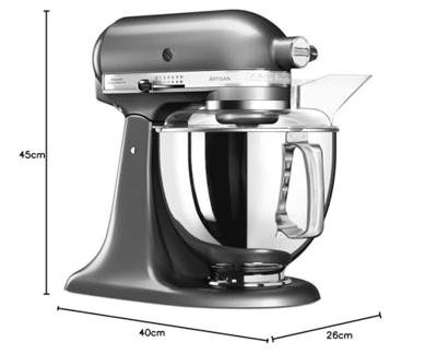 KitchenAid 5KSM175PSECU keukenmachine 300 W 4,8 l Grafiet