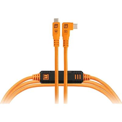 Tether Tools TetherPro Optima 10G USB-C, 1.8m Straight to Right) Orange
