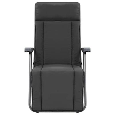 Tuinstoelen met kussen inklapbaar 2 st grijs