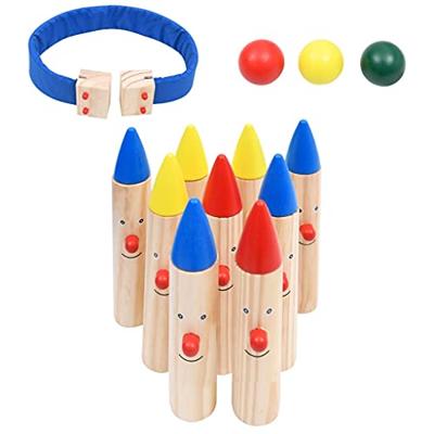 VidaXL Bowlingspel massief grenenhout meerkleurig VidaXL Bowlingspel massief grenenhout meerkleurig