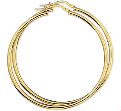 TFT Creolen Ronde Buis Geelgoud Glanzend 2.5 mm x 55 mm