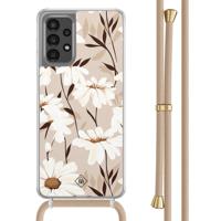 Samsung Galaxy A13 4G hoesje met beige koord - In bloom - thumbnail