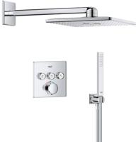 Grohe Precision SmartControl inbouw regendoucheset met 3 straalsoorten vierkant Ø31cm chroom - thumbnail