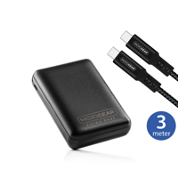 MOJOGEAR MINI EXTRA FAST 10.000 mAh powerbank met USB-C naar USB-C kabel 100W USB 3.1 Extra Sterk 3m - thumbnail