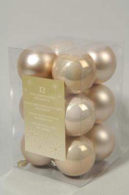 12 kerstballen parel 60 mm - Ksd