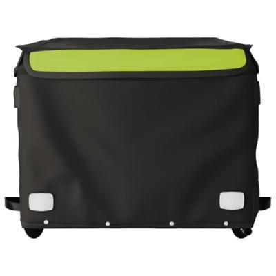 VidaXL Fietstrailer 45 kg ijzer zwart en groen - thumbnail