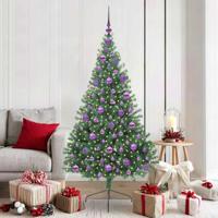 VidaXL Kunstmatig voorverlicht kerstboom met 300 led groen 180 cm pvc - thumbnail