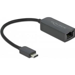 Delock USB 2.0 Adapter [1x USB-C stekker - 1x RJ45-bus] 66645 0.16 m