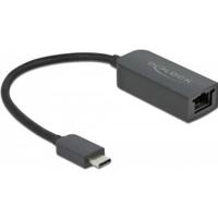 Delock USB 2.0 Adapter [1x USB-C stekker - 1x RJ45-bus] 66645 0.16 m - thumbnail
