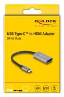 Delock USB 2.0 Adapter [1x USB-C stekker - 1x HDMI-bus] 60020 0.15 m - thumbnail