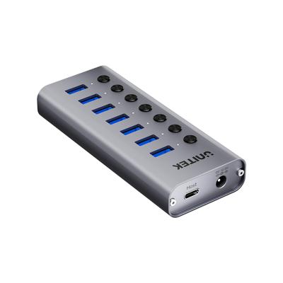 USB-A 3.0 5 Gbps hub met 7-in-1 switch Unitek H1314A01-EU