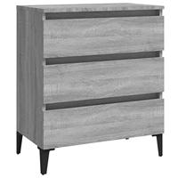 Dressoir 60x35x69 cm bewerkt hout grijs sonoma eikenkleurig - thumbnail