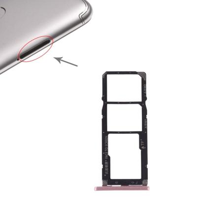 SIM-kaart lade + SIM-kaart lade + micro SD-kaart voor Xiaomi Redmi S2 (Rose goud)