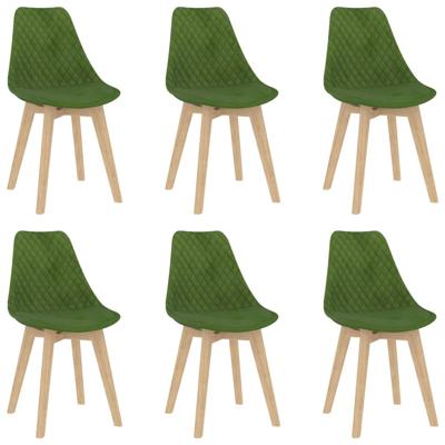 Vidaxl Eetkamerstoelen 6 St Fluweel Lichtgroen Vidaxl Eetkamerstoelen 6 St Fluweel Lichtgroen