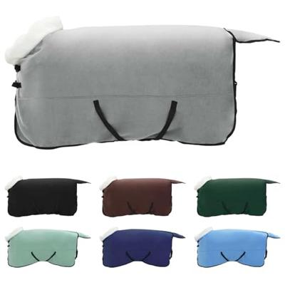 VidaXL Paardendeken volledig donkergroen 155 cm polar fleece