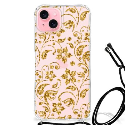 iPhone 15 Plus Case Gouden Bloemen iPhone 15 Plus Case Gouden Bloemen