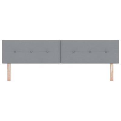 Hoofdbord met hoofdeinde Lichtgrijs 200 cm Stof