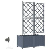 Tuin Bloempot 2 pcs Licht Grijs Staal - thumbnail