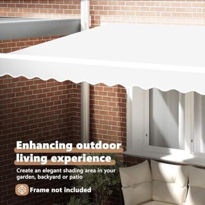 VidaXL Vervangingsdoek voor zonnescherm wit 280 x 245 cm polyester