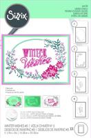 Sizzix • layered stencils a6 winter wishes nr.3 4pcs - thumbnail