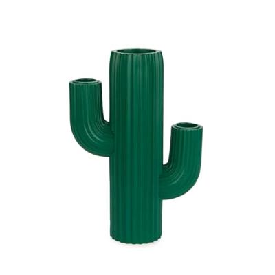 Candle holder Cactus green resin