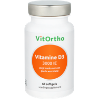 VitOrtho Vitamine D3 3000 IE Softgels 60st - thumbnail