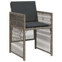 11-delige Tuinset met kussens poly rattan grijs - thumbnail