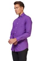 Opposuits Basic Overhemd Paars Heren - thumbnail