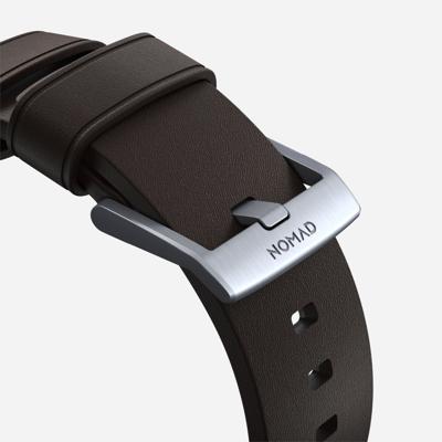 Nomad Active Pro leather band brown / silver hardware (45-49mm) - Classic Brown Nomad Active Pro leather band brown / silver hardware (45-49mm) - Classic Brown