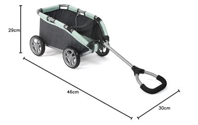 Poppenbolderwagen Skipper - Melange Antraciet Mint