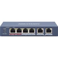 Hikvision Digital Technology DS-3E0106HP-E netwerk-switch Unmanaged Fast Ethernet (10/100) Power over Ethernet (PoE) Blauw - thumbnail