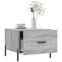 Salontafel 50x50x40 cm bewerkt hout grijs sonoma eiken - thumbnail