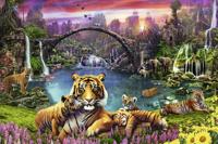 Puzzel 3000 p - Tijgers in de lagune - thumbnail
