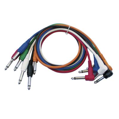 DAP DAP FL14 - 6 coloured unbal. patch straight > 90° 60 cm, zwart