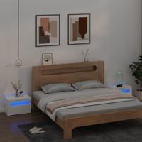 Nachtkastjes 2 st LED 60x35x40 cm wit - thumbnail