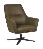 LABEL51 Draaibare Fauteuil 'Tod' Microfiber, kleur Army Green - thumbnail