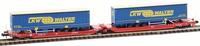 Fleischmann 6660050 N dubbele tasje-draaiwagen T3000e van de DB AG - thumbnail