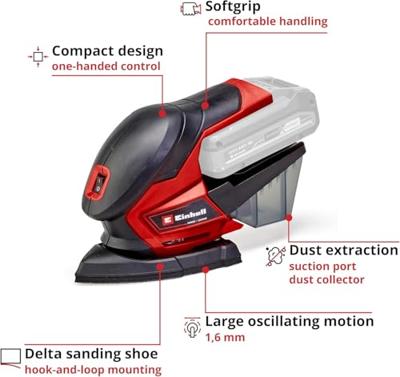 Einhell TE-OS 18/150 Li Solo - Accu Multischuurmachine | 18V | Zonder accu en lader - 4460708 - 4460708