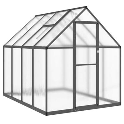 Tuinkas met basisframe 224x169x195 cm aluminium antracietkleur - thumbnail