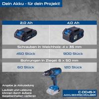 Scheppach Accuboormachine set 20V C-DTB74/1-X (met accu) - 5909315900 - thumbnail