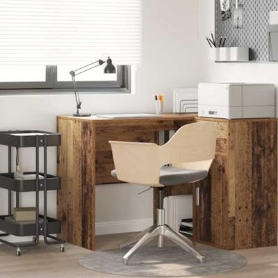 Bureau met plank Oud hout 102 x 50 x 75 cm Bewerkt hout
