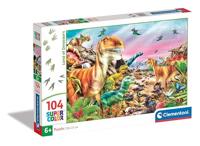 Clementoni legpuzzel super color trolls 3, 104st. - thumbnail