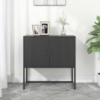 VidaXL Dressoir 75x35x75 cm staal antracietkleurig - thumbnail