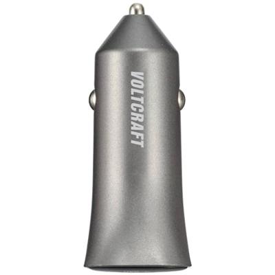 VOLTCRAFT CPS-38W/ 2 VC-RA381 USB-oplader 38 W 1x USB-A, 1x USB-C Zilver-zwart Auto VOLTCRAFT CPS-38W/ 2 VC-RA381 USB-oplader 38 W 1x USB-A, 1x USB-C Zilver-zwart Auto