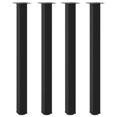 Bartafelpoten 4 st 110-112 cm staal zwart