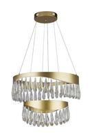 Searchlight HanglampJewel 2-rings goud met kristal - 19210-2GO - thumbnail