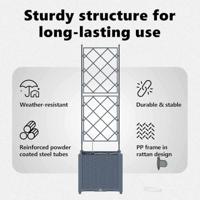 Tuin Bloempot 2 pcs Licht Grijs Staal - thumbnail