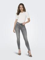 Only 15188520 Onlblush Mid Sk Ank Raw Jeans Skinny Fit Grey Denim 15188520 - thumbnail
