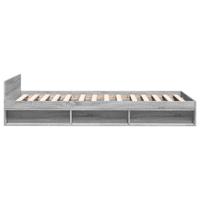 Bedframe met lades bewerkt hout grijs sonoma eiken 120x190 cm - thumbnail