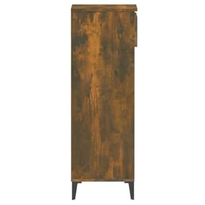 Schoenenrek 40x36x105 cm bewerkt hout gerookt eikenkleurig